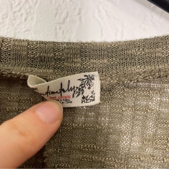 NWOT Free People Intimately FP Ribbed Scoopneck Top in Heathered Green size XL - Picture 8 of 9